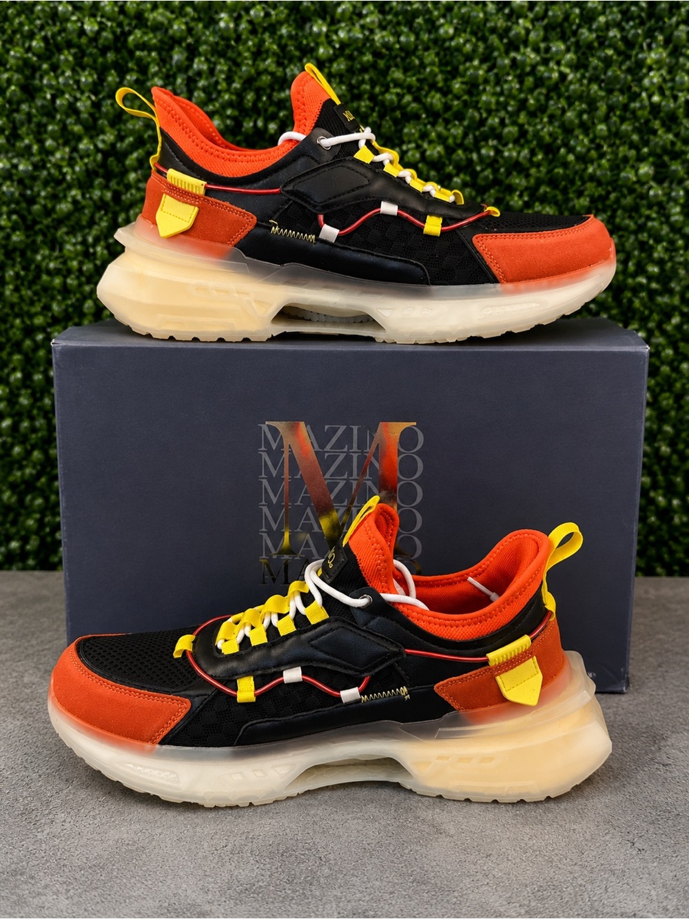 MAZINO Titanium 070- Black/Orange/Yellow Size 11